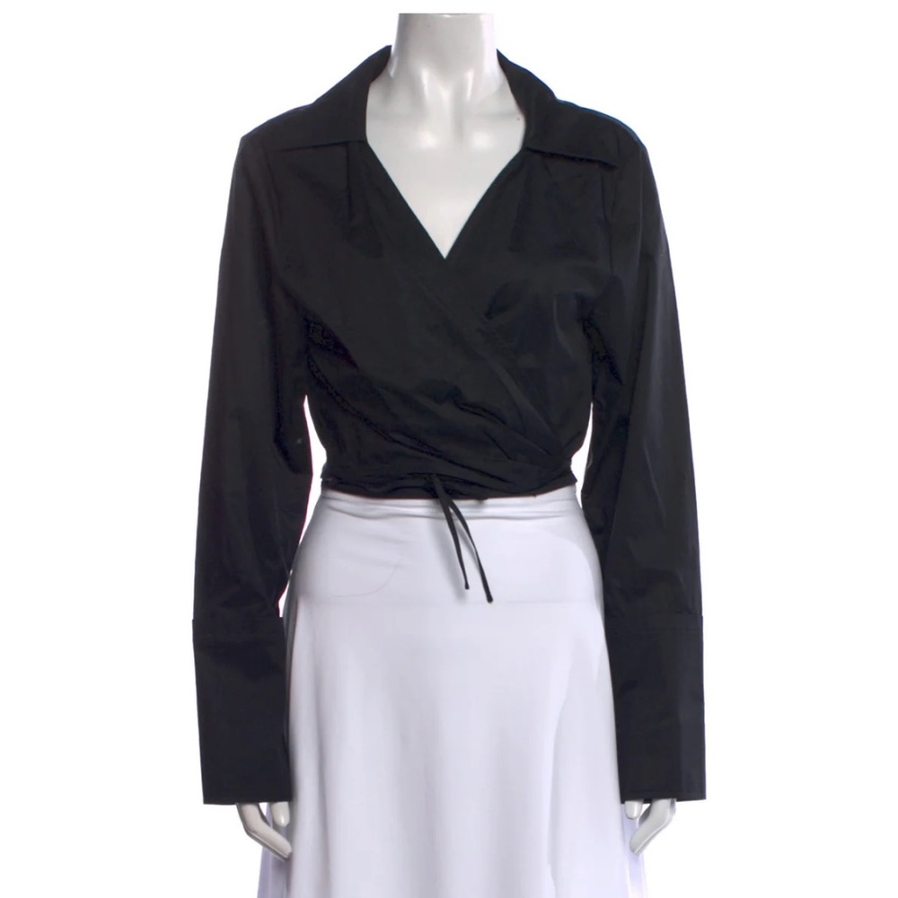 St Agni Black Wrap Blouse. Sold Out XS.